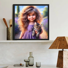 Load image into Gallery viewer, Big Eyes Girl 40*40CM(Canvas) Full Round Drill Diamond Painting
