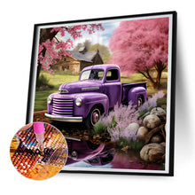 Load image into Gallery viewer, Village Classic Car Scenery 30*30CM(Canvas) Full Round Drill Diamond Painting
