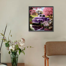 Load image into Gallery viewer, Village Classic Car Scenery 30*30CM(Canvas) Full Round Drill Diamond Painting
