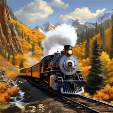 Load image into Gallery viewer, Village Train Scenery 30*30CM(Canvas) Full Round Drill Diamond Painting
