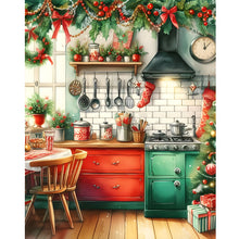 Load image into Gallery viewer, Christmas Atmosphere Kitchen 40*50CM(Canvas) Full Round Drill Diamond Painting
