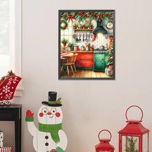 Load image into Gallery viewer, Christmas Atmosphere Kitchen 40*50CM(Canvas) Full Round Drill Diamond Painting
