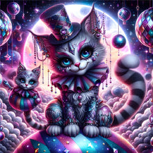 Load image into Gallery viewer, Dark Planet Cats 30*30CM(Canvas) Full Round Drill Diamond Painting
