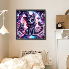 Load image into Gallery viewer, Dark Planet Cats 30*30CM(Canvas) Full Round Drill Diamond Painting
