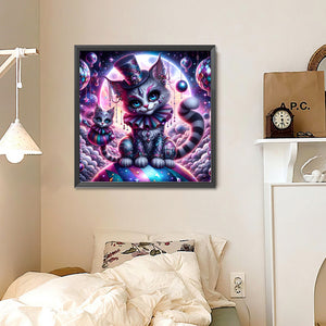 Dark Planet Cats 30*30CM(Canvas) Full Round Drill Diamond Painting