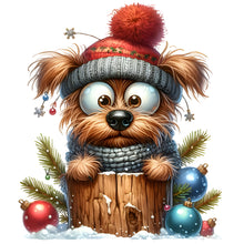 Load image into Gallery viewer, Christmas Puppy 30*30CM(Canvas) Full Round Drill Diamond Painting
