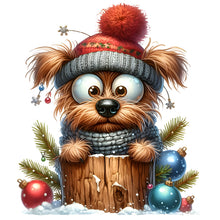 Load image into Gallery viewer, Christmas Puppy 30*30CM(Canvas) Full Round Drill Diamond Painting
