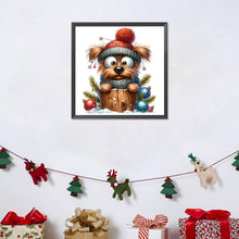 Load image into Gallery viewer, Christmas Puppy 30*30CM(Canvas) Full Round Drill Diamond Painting
