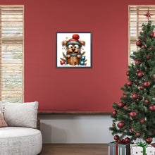 Load image into Gallery viewer, Christmas Puppy 30*30CM(Canvas) Full Round Drill Diamond Painting
