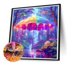 Load image into Gallery viewer, Colorful Umbrellas In The Forest 30*30CM(Canvas) Full Round Drill Diamond Painting
