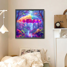 Load image into Gallery viewer, Colorful Umbrellas In The Forest 30*30CM(Canvas) Full Round Drill Diamond Painting
