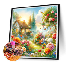 Load image into Gallery viewer, Small House Among Flowers 30*30CM(Canvas) Full Round Drill Diamond Painting
