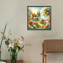 Load image into Gallery viewer, Small House Among Flowers 30*30CM(Canvas) Full Round Drill Diamond Painting
