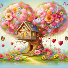 Load image into Gallery viewer, Love Tree House 30*30CM(Canvas) Full Round Drill Diamond Painting
