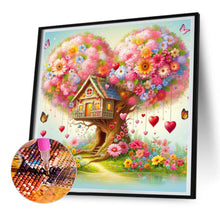 Load image into Gallery viewer, Love Tree House 30*30CM(Canvas) Full Round Drill Diamond Painting
