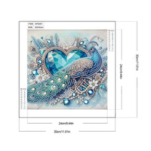 Load image into Gallery viewer, Love Peacock 30*30CM(Canvas) Partial Special Shaped Drill Diamond Painting
