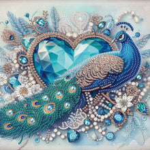 Load image into Gallery viewer, Love Peacock 30*30CM(Canvas) Partial Special Shaped Drill Diamond Painting
