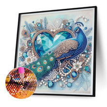 Load image into Gallery viewer, Love Peacock 30*30CM(Canvas) Partial Special Shaped Drill Diamond Painting
