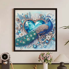 Load image into Gallery viewer, Love Peacock 30*30CM(Canvas) Partial Special Shaped Drill Diamond Painting
