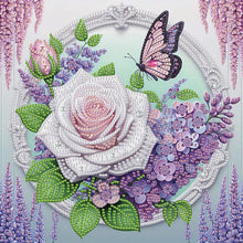 Load image into Gallery viewer, Rose Butterfly 30*30CM(Canvas) Partial Special Shaped Drill Diamond Painting
