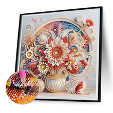 Load image into Gallery viewer, Sun Paper Flower Vase 30*30CM(Canvas) Partial Special Shaped Drill Diamond Painting
