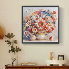 Load image into Gallery viewer, Sun Paper Flower Vase 30*30CM(Canvas) Partial Special Shaped Drill Diamond Painting
