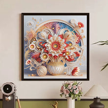 Load image into Gallery viewer, Sun Paper Flower Vase 30*30CM(Canvas) Partial Special Shaped Drill Diamond Painting
