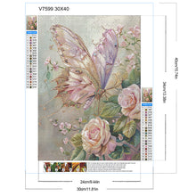 Load image into Gallery viewer, Butterfly 30*40CM(Canvas) Full Round Drill Diamond Painting
