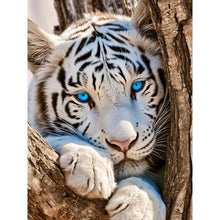 Load image into Gallery viewer, White Tiger 30*40CM(Canvas) Full Round Drill Diamond Painting
