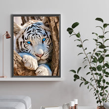 Load image into Gallery viewer, White Tiger 30*40CM(Canvas) Full Round Drill Diamond Painting
