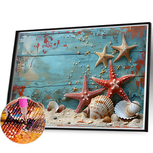 Starfish Shells 40*60CM(Canvas) Full Round Drill Diamond Painting