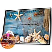 Load image into Gallery viewer, Rope Net Starfish 40*60CM(Canvas) Full Round Drill Diamond Painting
