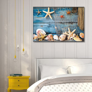 Rope Net Starfish 40*60CM(Canvas) Full Round Drill Diamond Painting