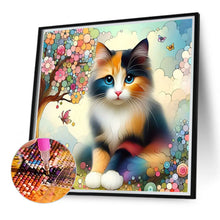 Load image into Gallery viewer, Geometric Tree Liquid Cat 40*40CM(Canvas) Full Round Drill Diamond Painting
