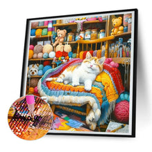 Load image into Gallery viewer, Lazy Cat 30*30CM(Canvas) Full Round Drill Diamond Painting
