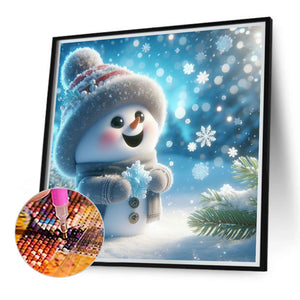 Snowman 30*30CM(Canvas) Full Round Drill Diamond Painting