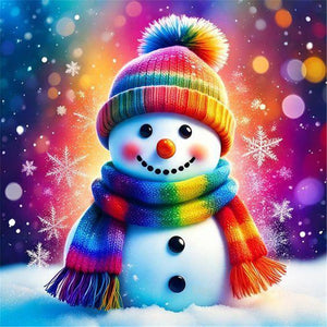 Snowman 30*30CM(Canvas) Full Round Drill Diamond Painting