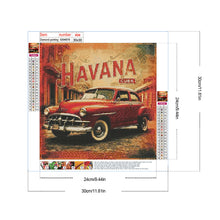 Load image into Gallery viewer, Red Classic Car 30*30CM(Canvas) Full Round Drill Diamond Painting
