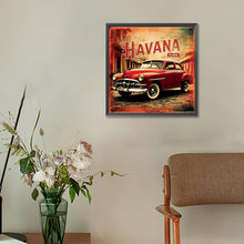 Load image into Gallery viewer, Red Classic Car 30*30CM(Canvas) Full Round Drill Diamond Painting
