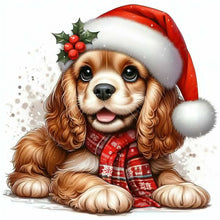 Load image into Gallery viewer, Christmas Puppy 30*30CM(Canvas) Full Round Drill Diamond Painting
