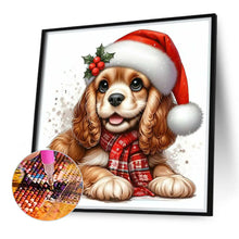 Load image into Gallery viewer, Christmas Puppy 30*30CM(Canvas) Full Round Drill Diamond Painting
