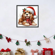 Load image into Gallery viewer, Christmas Puppy 30*30CM(Canvas) Full Round Drill Diamond Painting
