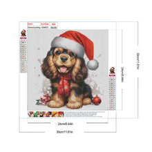 Load image into Gallery viewer, Christmas Puppy 30*30CM(Canvas) Full Round Drill Diamond Painting
