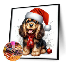 Load image into Gallery viewer, Christmas Puppy 30*30CM(Canvas) Full Round Drill Diamond Painting
