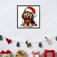 Load image into Gallery viewer, Christmas Puppy 30*30CM(Canvas) Full Round Drill Diamond Painting
