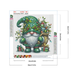 Christmas Gnome 30*30CM(Canvas) Full Round Drill Diamond Painting