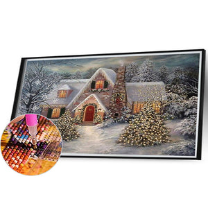 Christmas House 55*40CM(Picture) Full Square Drill Diamond Painting