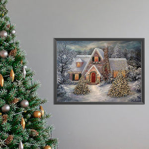 Christmas House 55*40CM(Picture) Full Square Drill Diamond Painting