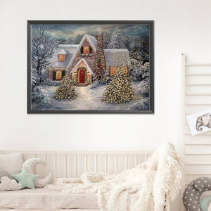 Christmas House 55*40CM(Picture) Full Square Drill Diamond Painting