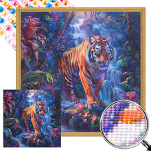 Load image into Gallery viewer, Tiger In The Forest 40*40CM(Picture) Full AB Round Drill Diamond Painting
